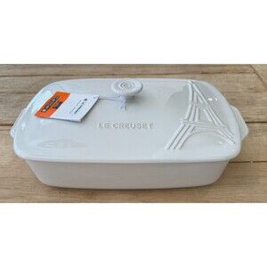 Le Creuset Eiffel Tower Collection Signature Rectangular Casserole White NEW